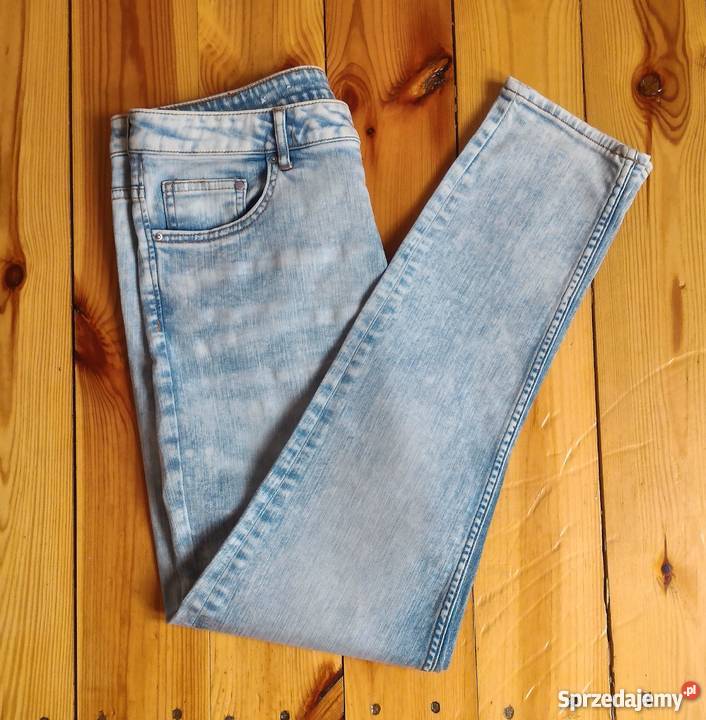 Nowe spodnie jeansy dżinsy HM 33 42 XL acid wash zachodniopomorskie Szczecin