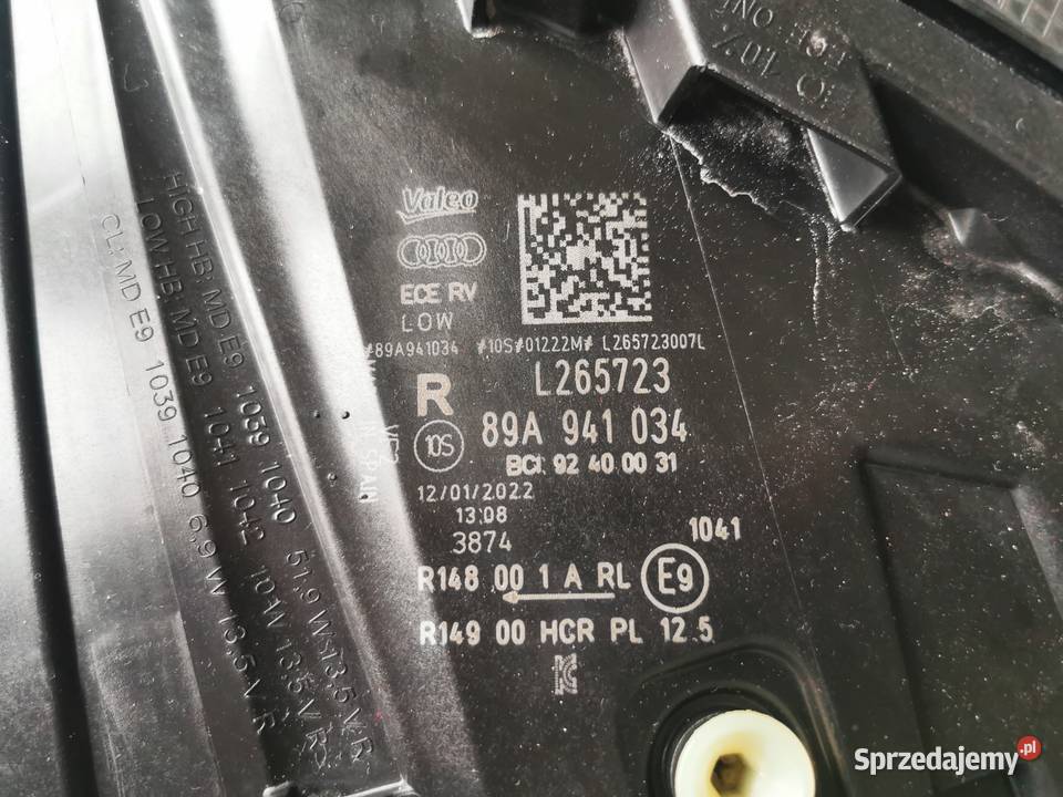 Lampa Prawa Full Led Audi Q4 89A941034 Pielgrzymka