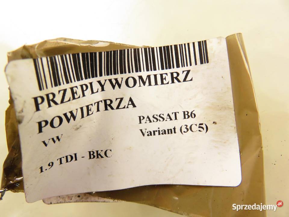 PRZEPŁYWOMIERZ VW PASSAT B6 19 TDI F00C2G2055 Przepływomierze