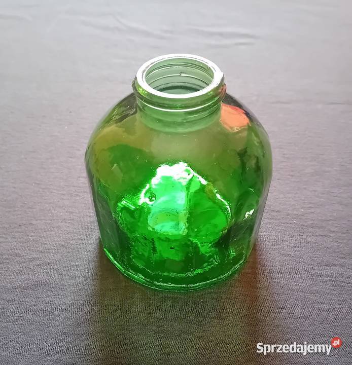 Zabytkowy kałamarz flakon na atrament zielone Koźminek