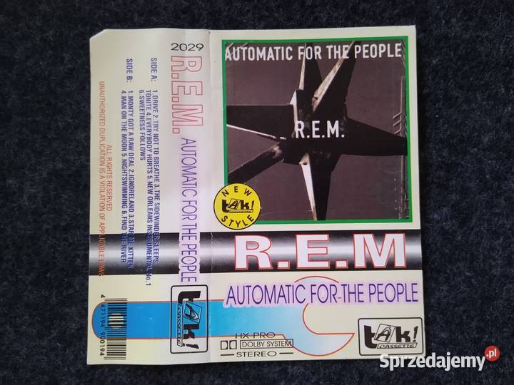 MC cassette cover REM AUTOMATIC FOR THE PEOPLE Gdańsk