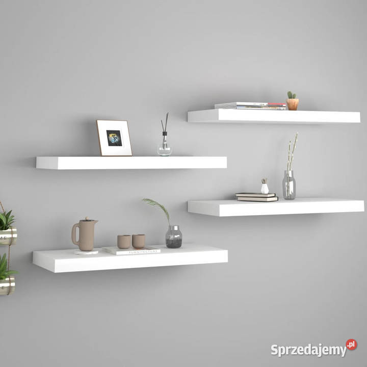 Półki ścienne 4 białe 60x235x38 MDF WM323813 Warszawa