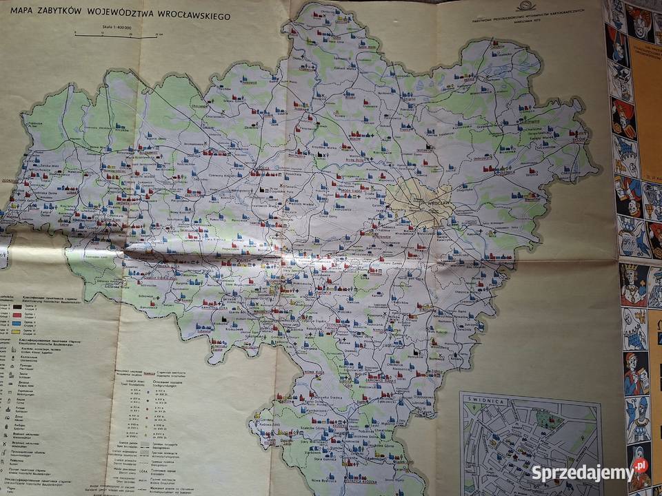 Mapa zabytków Województwa Wrocławskiego mapa sprzedam