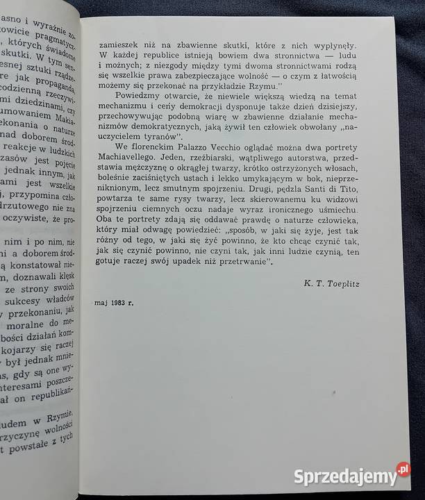 Niccolo Machiavelli Książę PIW 1987 r Wydanie II Koźminek