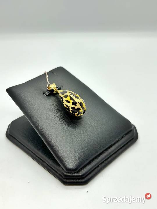 Nowa złota zawieszka pr 585 128g Łezka panterka