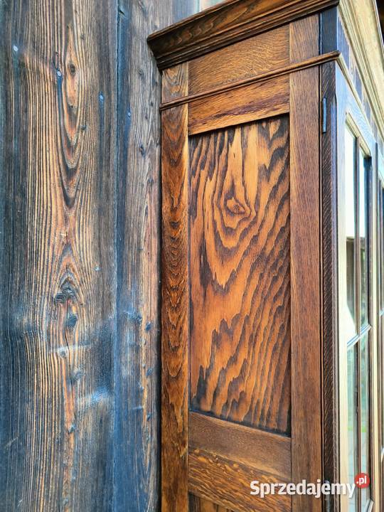 Drewniana szafa biblioteczka z dworku 92cm Rzeszów