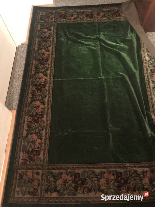 Piękna askamitna przedwojenna narzuta na łóżko wielokolorowy Warszawa