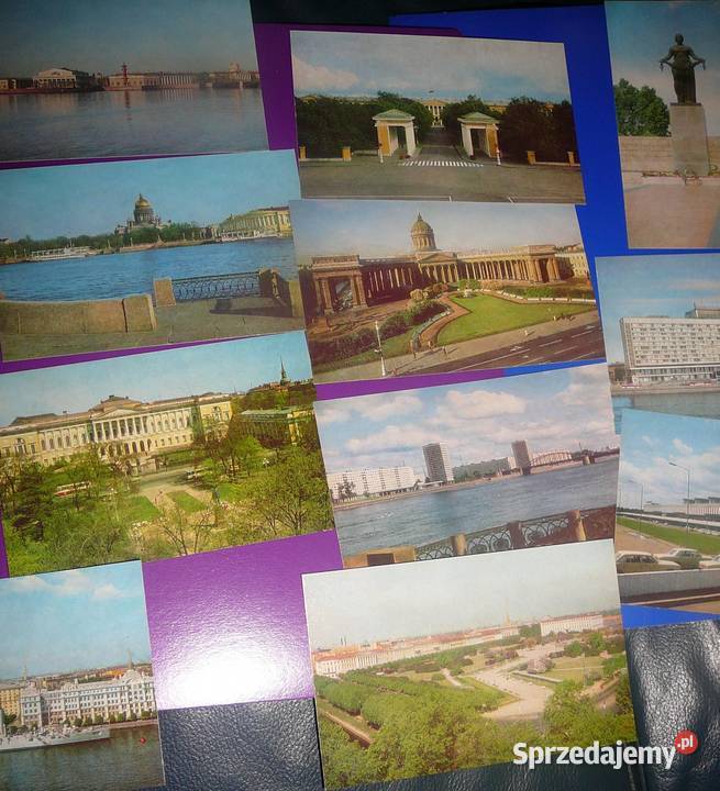 Pocztówki Leningrad 1979 r zestaw 16 dolnośląskie Wrocław