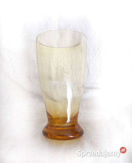 miodowa szklana retro vintage szklanka kolorowa Bydgoszcz