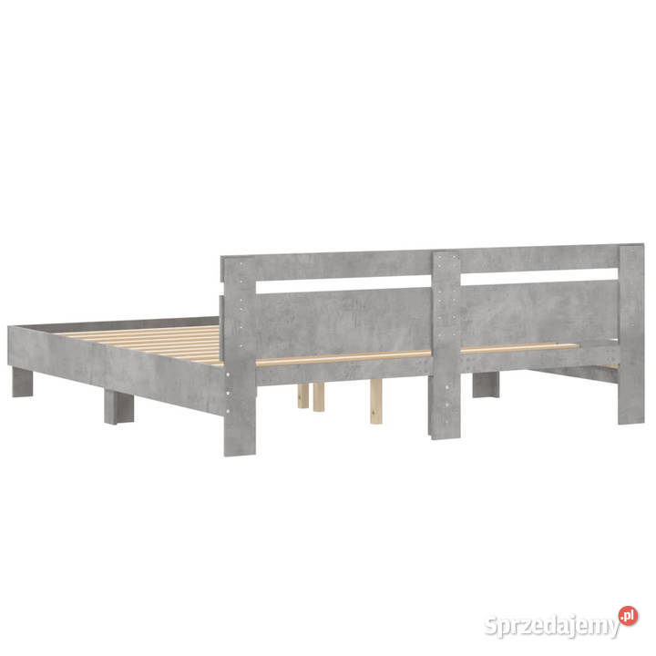 Rama łóżka z wezgłowiem szarość betonu 180x200 Warszawa
