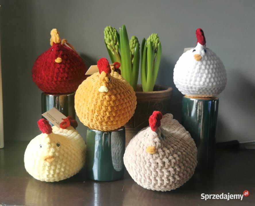 Złota kurka na szydełku Warszawa