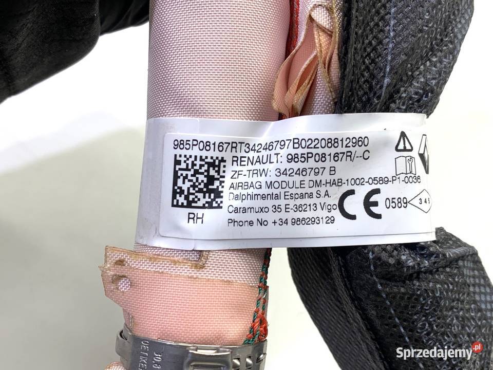 KURTYNA POWIETRZNA PRAWY DACIA DUSTER 985P08167R