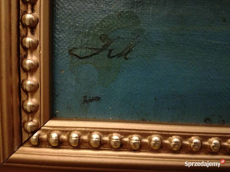 Obraz olejny krajobraz Wileńszczyzny z rzeką Kraków