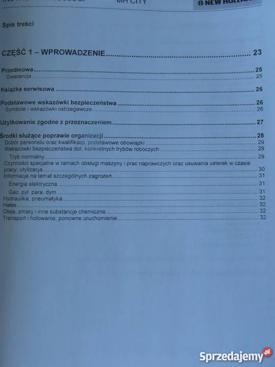 dtr instrukcja obsługi koparka holland mh city i Szczecin