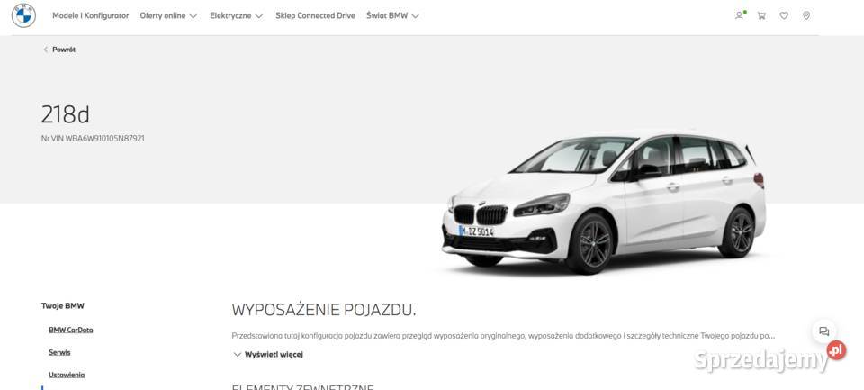 BMW 218d Gran Tourer LCI 2019 HeadUp El Fotele
