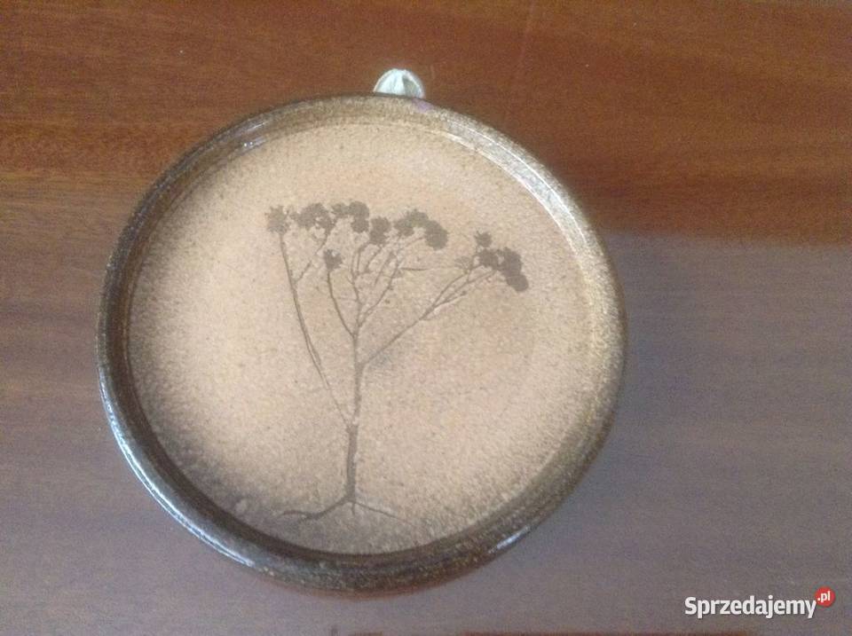 2 płytki ceramiczne z motywami roślinnymi Opole