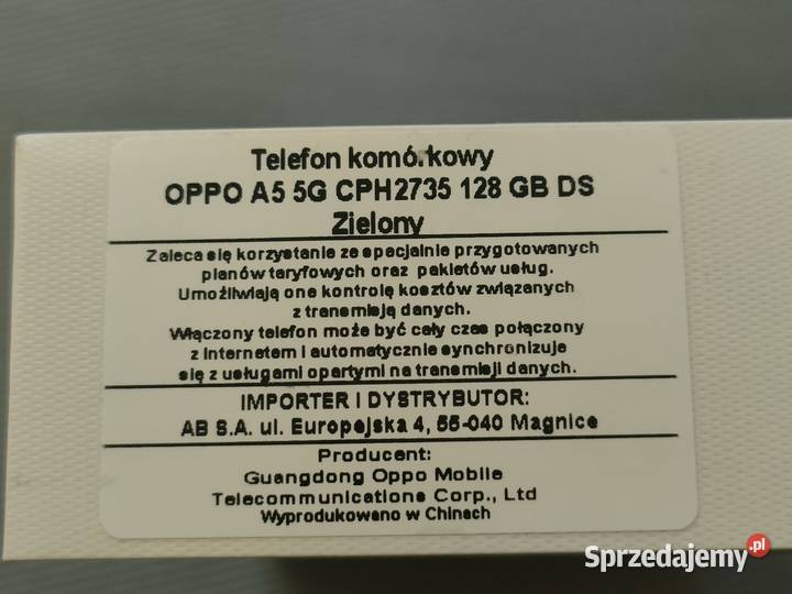 Sprzedam telefon małopolskie Myślenice