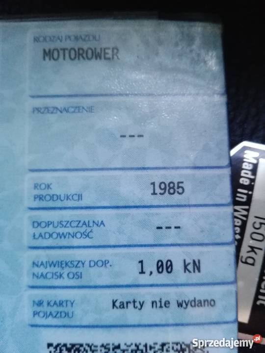 Dokumenty papiery solo 713 simson 47cm3 śląskie Lędziny