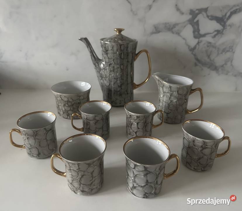 Serwis kawowy porcelana Włocławek z lat PRLu Łódź sprzedam