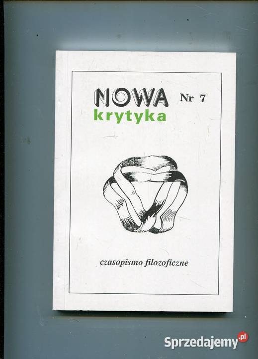Nowa Krytyka czasopismo filozoficzne 71996 Pozostałe Szczecin