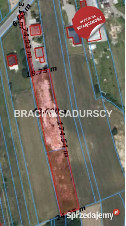 Działka 4642m2 Kaszów gaz