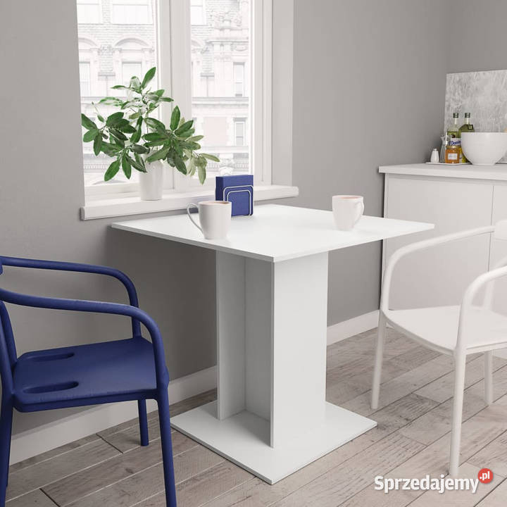 Stół jadalniany biały 80x80x75 materiał Warszawa