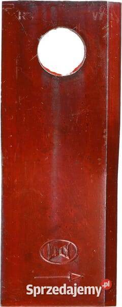 Nożyk kosiarki rotacyjnej lewy 120x48x4 mm otwór