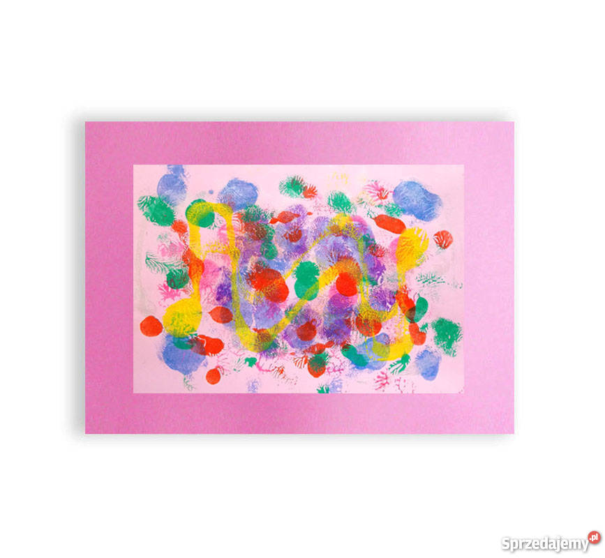 różowy obrazek abstrakcyjny rysunek kolorowa odcienie różowego Gdańsk