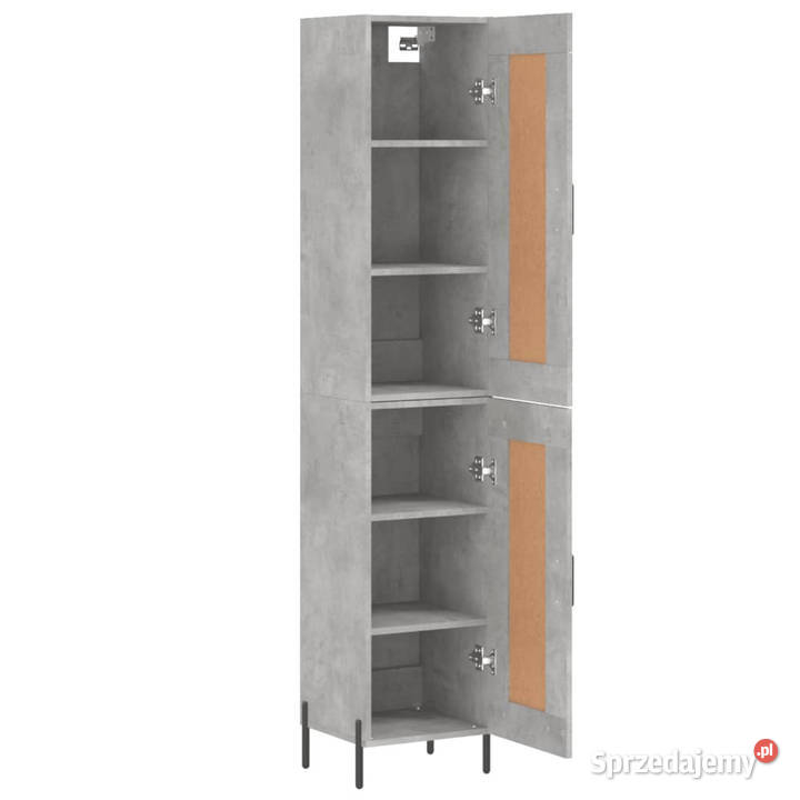 Wysoka szafka szarość betonu 345x34x180 Warszawa