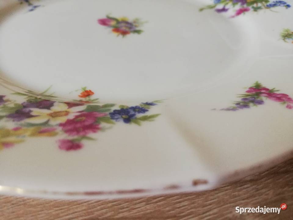 Talerze deserowe stara porcelana małopolskie Gorlice sprzedam