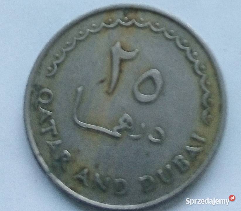 QATAR AND DUBAJ25 DIRHAMS RZADKA Numizmatyka Legionowo