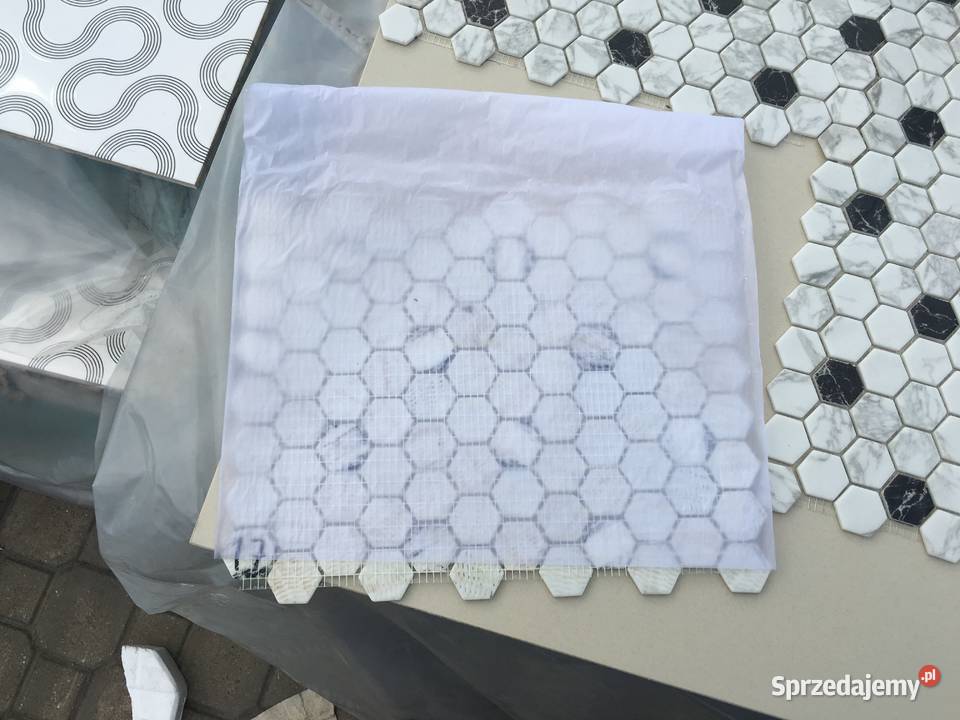 Mozaika spiek kwarcowy hex pattern 1 24x30 firmy Reguły