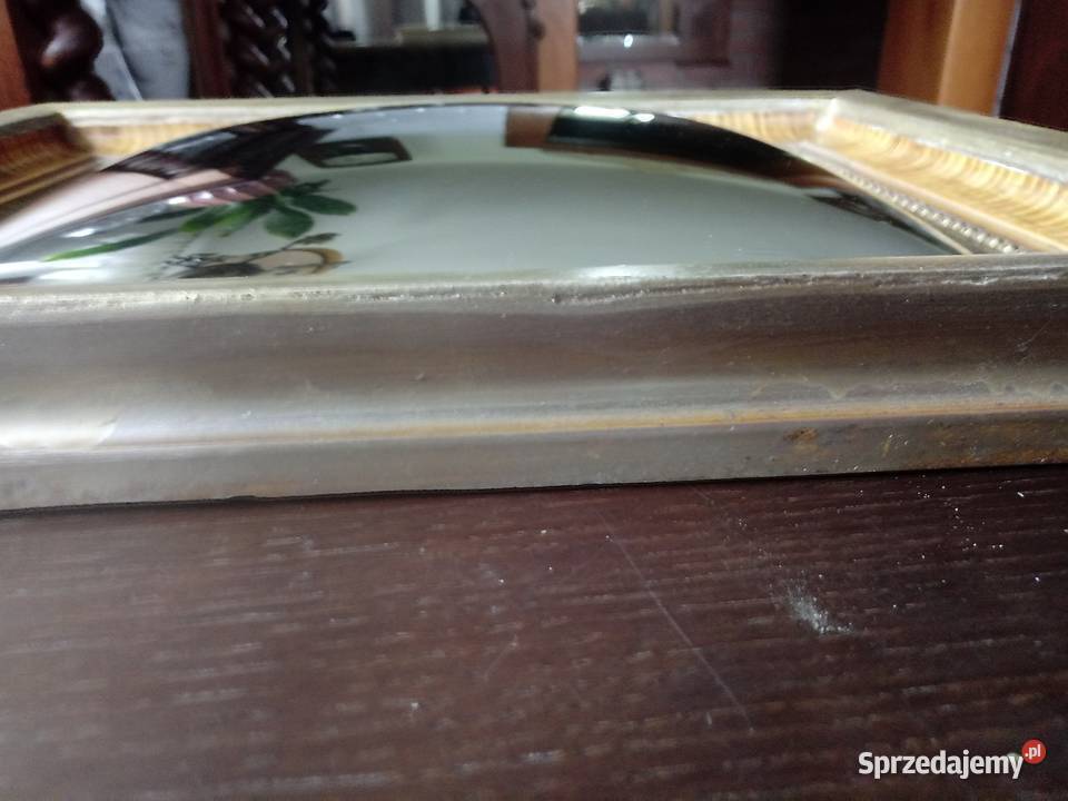 wypukłe lustro w stylu angielskim antyczne Piotrówek