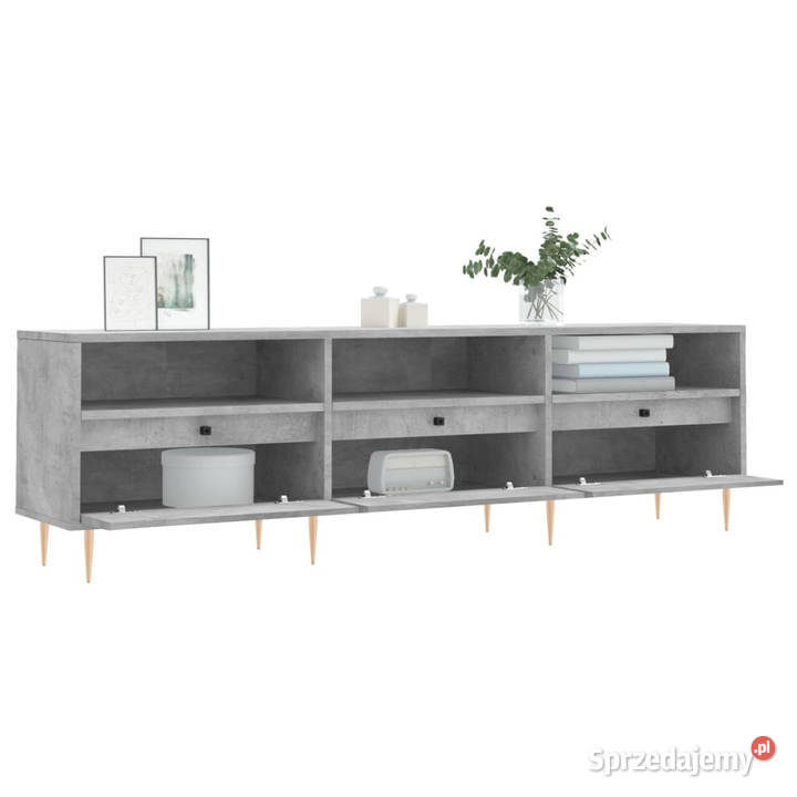 Szafka pod TV szarość betonu 150x30x445 WM831272 Warszawa