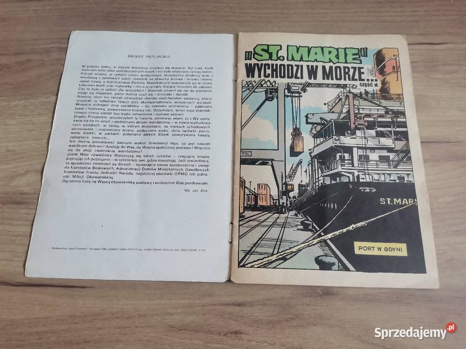 Stary komiks Kapitan Żbik ST Marie Wychodzi W