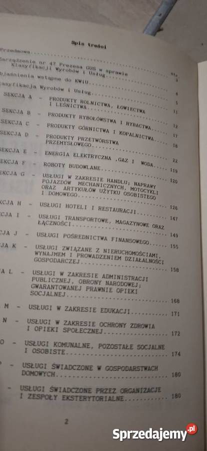 Klasyfikacja Wyrobów i Usług 1994 Rzadkie 1 Antykwariat Ostrów Wielkopolski