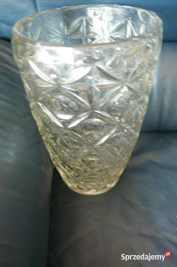 Duży wazon szkło huta Hortensja PRL Wrocław