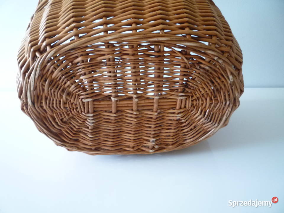 Duży kosz wiklinowy owalny brązowy Pozostałe Szczecin