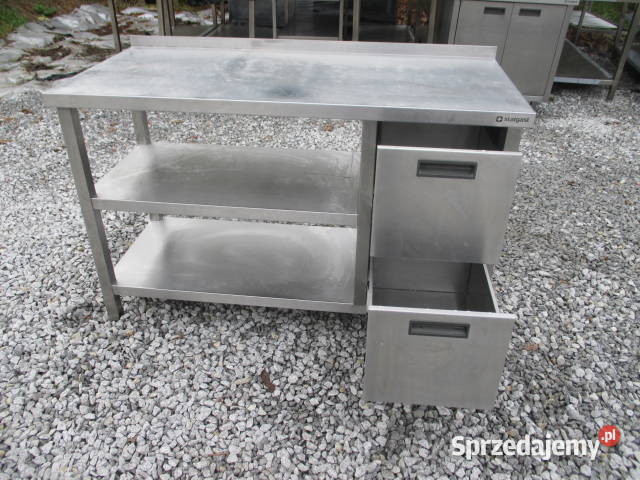 Stół Gastronomiczny Z 2 Półkami i Szufladami Ostrów Wielkopolski