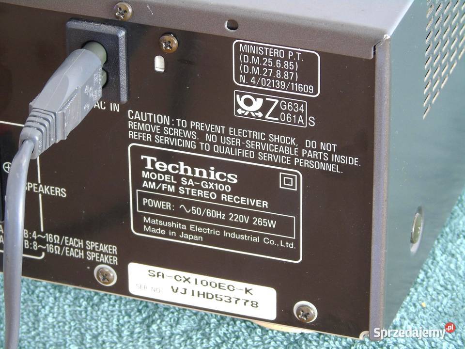 Wzmacniacz z radiem Technics SAGX 100 sprawny Jasło