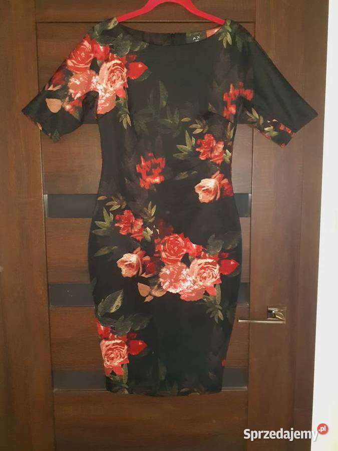 sukienka czarna w kwiaty M ołówkowa Spódnice i sukienki Gdańsk