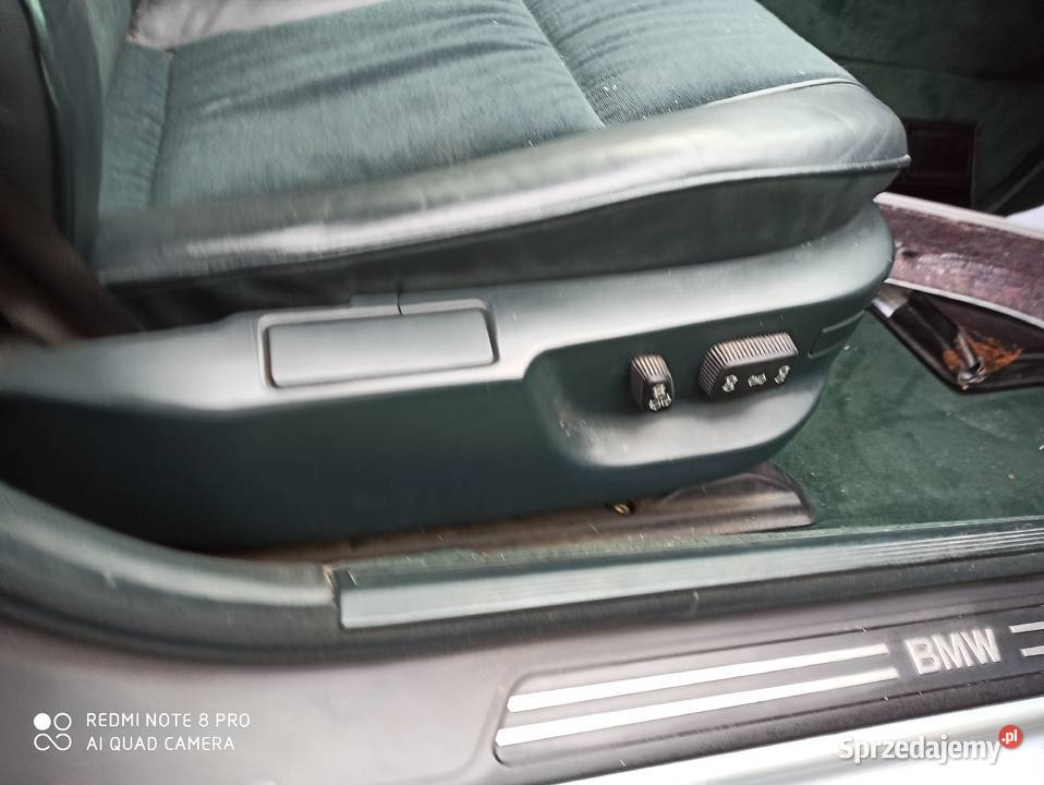 bmw e38 fotele przod i tyl kanapa zielona skora Imielin