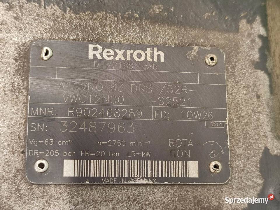 Pompa hydrauliczna Fendt 514 32487963 Rexroth Pozostałe wielkopolskie Wilkowo