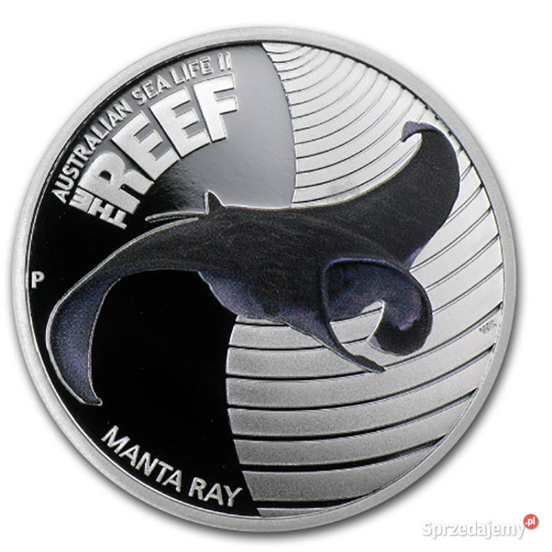 Manta Srebrna moneta kolekcjonerska z serii Sea mazowieckie sprzedam