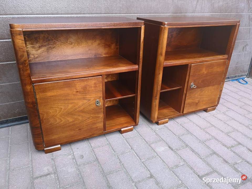Stoliki Szafki Nocne Art Deco Orzech Stare Antyk Swarzędz