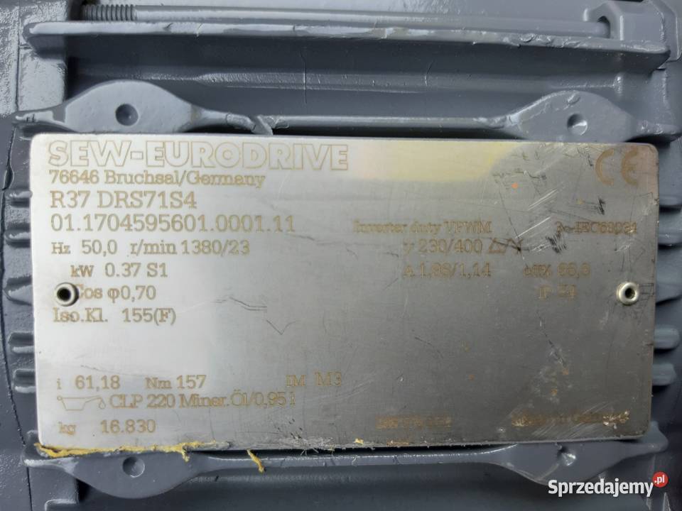 Motoreduktor 037 kW18 obr Leszno