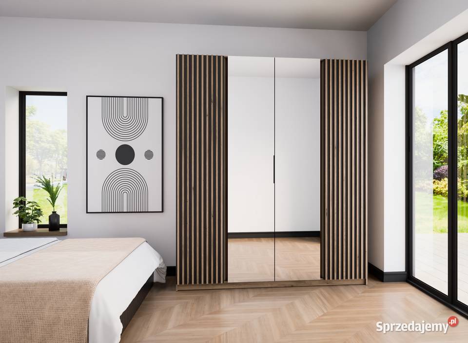 wysoka szafa 239 szerokość 200 LAMELE LUSTRO Poznań sprzedam