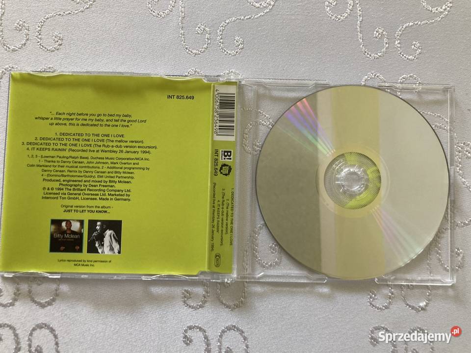 Płyta CD Maxi Bitty Mclean Dedicated To The One Czerwionka-Leszczyny