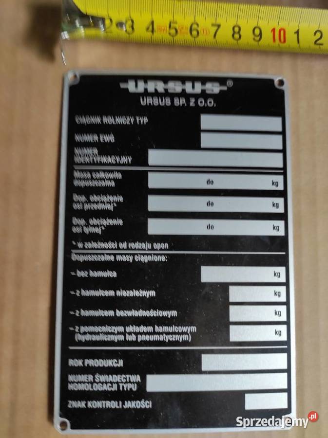 Tabliczka do odnowienia oryginał Warszawa