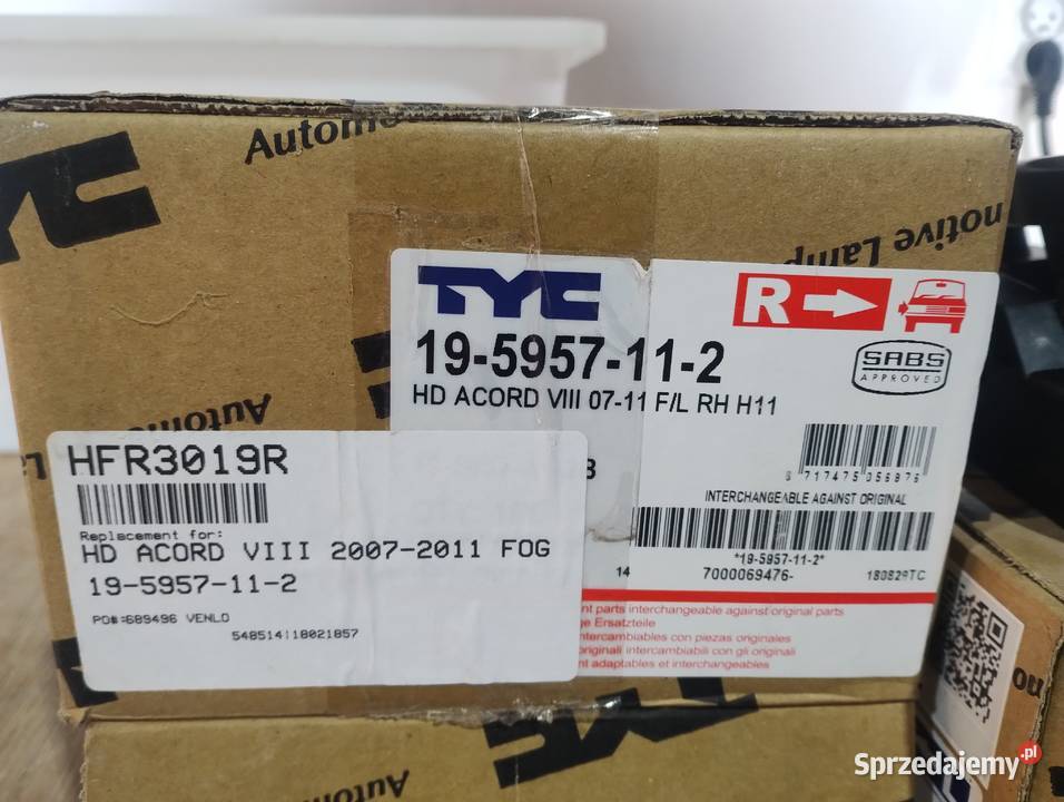 Lampy przeciwmgielne Honda Accord VIII CU Lampy przeciwmgielne Mircze